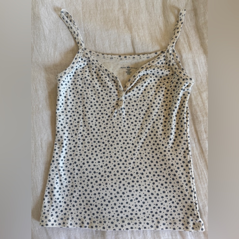 Blue Floral Print Women's Top